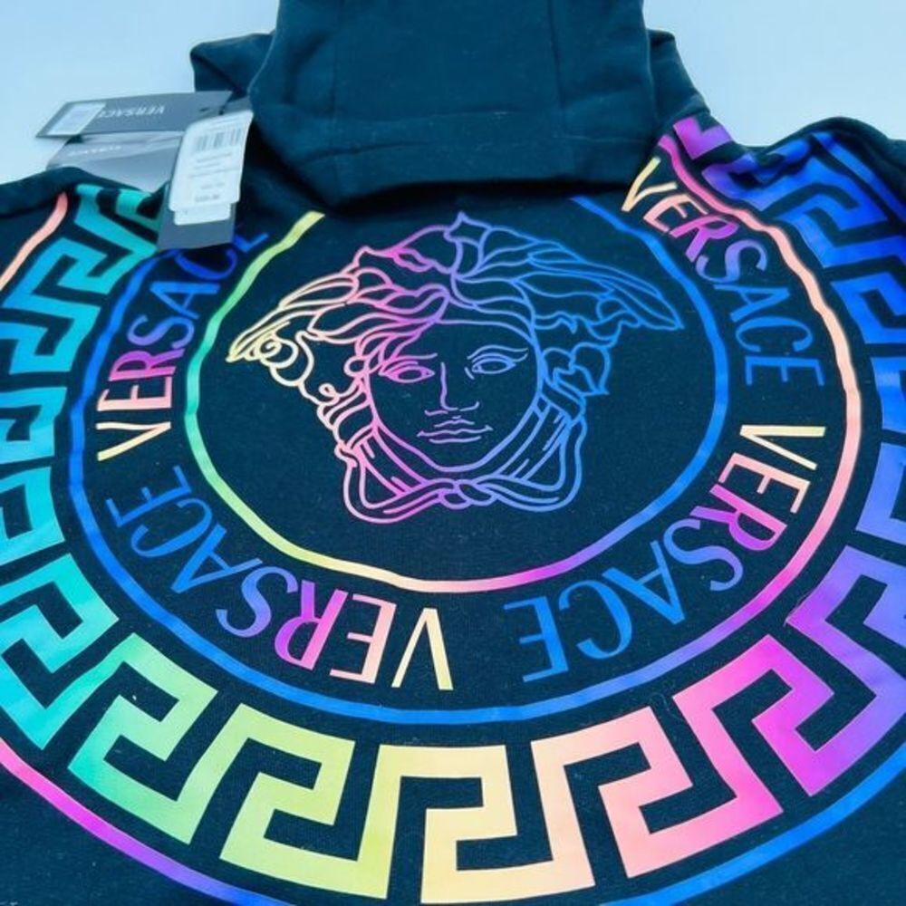 Versace Girls Hoodie Medusa Greca Logo size 10 girls - Picture 3 of 4